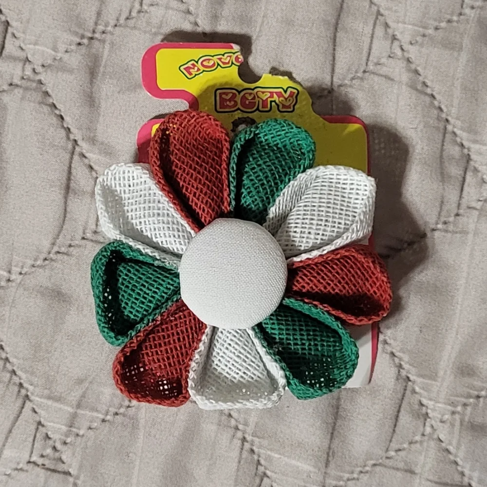 Girls Handmade Multi-Colored Flower Hair Clip- Brand New